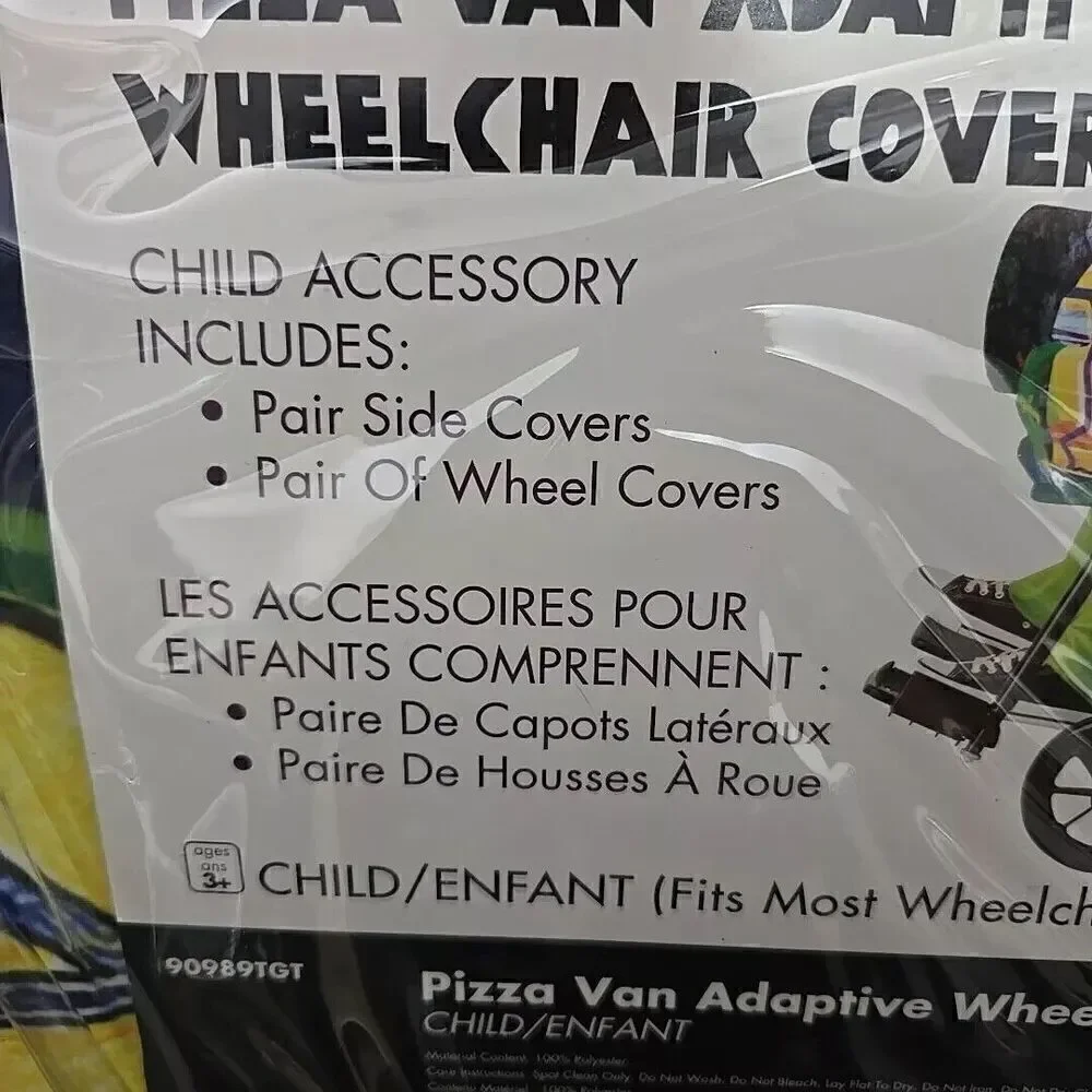Teenage Mutant Ninja Turtles Pizza Van Adaptive Wheelchair Cover Halloween  New